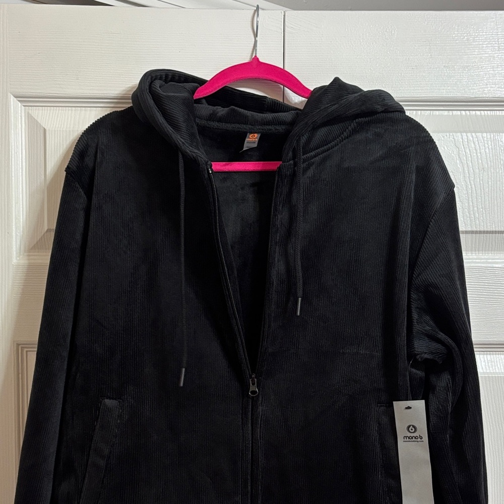 Mono B Charcoal Ribbed Corduroy Jacket and cargo Skort set - Picture 7 of 12